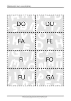 Vorschau - Fördermaterial/Inklusion - Silbenkarten Grossbuchstaben Erstes Lesen Silben Kleinbuchstaben 1. Klasse - Seite 2