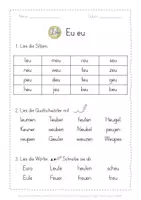 Vorschau - Arbeitsblätter - Leseblatt Eu eu Klasse 1 - Seite 2