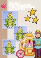 anteprima - Giochi - Moltiplicazione della tabellina del 5 e dei numeri decimali: gioco di abbinamento interattivo per divertirsi con la matematica! - Pagina di copertina