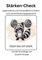 Vorschau - Arbeitsblätter - Elterngespräch: Stärken-Check (Growth Mindset) - Deckblatt