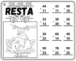 Vista previa - Hojas de trabajo - resta de dos cifras - página 2