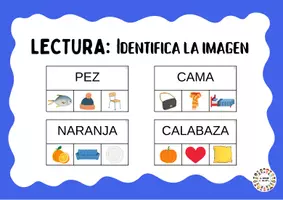 Vista previa - Tarjetas / Manipulativos - Lectura: identifica la imagen - Portada