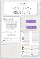 Vista previa - Hojas de trabajo - Ficha trazo minúsculas 5 - X, K, W - Portada