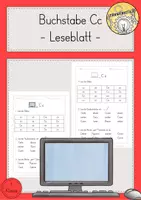 Vorschau - Arbeitsblätter - Leseblatt Cc Klasse 1 - Deckblatt