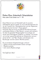 Vorschau - Arbeitsblätter - Mathe Mina Arbeitsheft Arbeitsblätter Zahlen von 1 - 10 - Seite 1