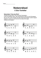 Vorschau - Arbeitsblätter - Arbeitsblatt Musik Notenrätsel C-Dur 2 - Seite 3