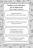 anteprima - Esercizi - Problemi con le sottrazioni per la classe terza della scuola primaria - Pagina 2
