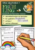Vorschau - Arbeitsblätter - Abschreiben Klasse 1/2: Frühlingssätze (1) - Deckblatt