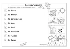 Vorschau - Arbeitsblätter - Mini-Lesespur Frühling (3-fach differenziert) - Seite 3