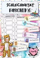 Vorschau - Arbeitsblätter - Schleichdiktat / Laufdiktat: Fasching / Karneval (Klasse 1) - Deckblatt