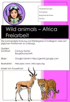 Vorschau - Spiele - Wild Animals Africa Freiarbeit Grundschule Englisch - Seite 1