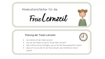 Vorschau - Arbeitsblätter - Moderationsfächer freie Lernzeit - Seite 1