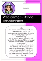 Vorschau - Arbeitsblätter - Wild Animals Africa Arbeitsblätter Englisch Grundschule - Seite 2