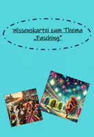 Vorschau - Aufgabenkarten - Wissenskartei Karneval/Fasching - Deckblatt