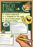 Vorschau - Arbeitsblätter - Abschreiben Klasse 3/4: Witzekartei „Frühling“ (1) - Deckblatt