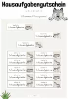Vorschau - Bildkarten - Classroom-Management: Hausaufgabengutscheine für deine Wolfsklasse - Deckblatt
