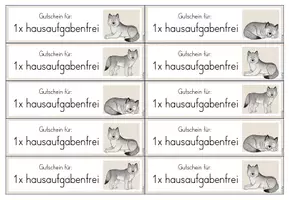 Vorschau - Bildkarten - Classroom-Management: Hausaufgabengutscheine für deine Wolfsklasse - Seite 2