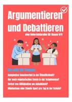 Vorschau - Unterrichtsreihen - Argumentieren, Erörtern, Debattieren - Deckblatt