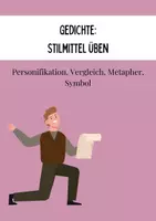 Vorschau - Arbeitsblätter - Gedichte: Stilmittel üben (Metapher & Co) - Deckblatt