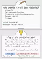 Vorschau - Stationenlernen - Wörtliche Rede mit vorangestelltem Begleitsatz - Freiarbeitsmaterial - Seite 3