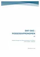 Vorschau - Arbeitsblätter - DaZ/DaF A1 Possessivbegleiter - Deckblatt