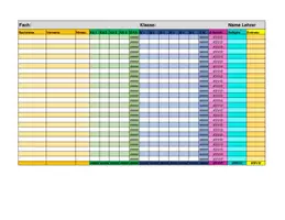 Vorschau - Anderer Materialtyp - Notenlisten: editierbare Excel-Vorlagen - Seite 2