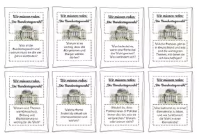 Vorschau - Stundenentwürfe - Bundestagswahl 2025 - Plauderkärtchen "Wir müssen reden" / Redekarten zur Diskussion und Reflexion von Demokratie und Politik in Deutschland #demokratiestärken - Seite 1