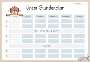 Vorschau - Anderer Materialtyp - Classroom-Management: 8 Stundenplan-Vorlagen für deine Otterklasse - Seite 2