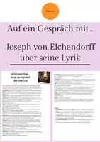 Vorschau - Arbeitsblätter - Auf ein Gespräch mit... Eichendorff über seine Lyrik - Deckblatt