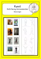 Vorschau - Mal- und Bastelvorlagen - Kunst Umrissmännchen nach Keith Haring - Deckblatt
