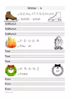 Vorschau - Arbeitsblätter - 4 Arbeitsblätter "Alphabetisierung - Winter" 2, DaZ Klasse 2-7 - Seite 2
