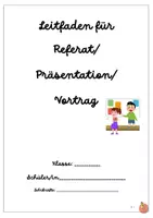 Vorschau - Arbeitsblätter - Eine Präsentation/Ein Referat richtig planen (Leitfaden) - Deckblatt