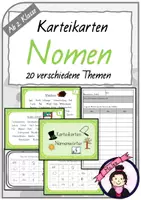 Vorschau - Stationenlernen - Materialpaket NOMEN | Arbeitsblätter & Karteikarten - Seite 1