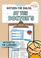 Vorschau - Arbeitsblätter - At the doctors | Dialog | feeling sick | Notizblatt - Deckblatt