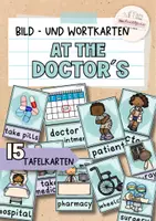Vorschau - Poster - At the doctors | Tafelkarten | Bildkarten | hospital - Deckblatt
