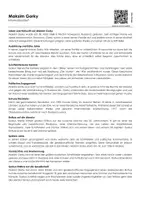 Vorschau - Arbeitsblätter - Maksim Gorky (Infotext und Übungen) - Deckblatt