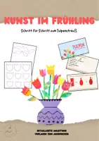Vorschau - Mal- und Bastelvorlagen - Kunst im Frühling - Tulpenstrauß - Deckblatt