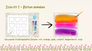 Vorschau - Mal- und Bastelvorlagen - Kunst im Frühling - Tulpenstrauß - Seite 3