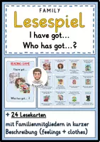 Vorschau - Spiele - Lesespiel: English Family - Klasse 3/4 - Deckblatt