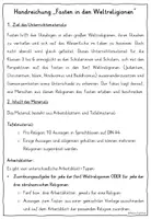 Vorschau - Stundenentwürfe - Fasten in den Weltreligionen ARBEITSBLÄTTER & TAFELMATERIAL - Seite 1