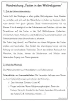 Vorschau - Arbeitsblätter - Fasten in den Weltreligionen INTERVIEWBOGEN & LEITFADEN - Seite 1