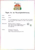 Vorschau - Präsentationen/Tafelbilder - Hausaufgabenbetreuung / OGS: Regeln & Aushang (Classroom Management) - Fächerübergreifend - Kl. 1-4 - Seite 1