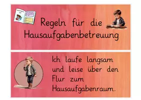 Vorschau - Präsentationen/Tafelbilder - Hausaufgabenbetreuung / OGS: Regeln & Aushang (Classroom Management) - Fächerübergreifend - Kl. 1-4 - Seite 2
