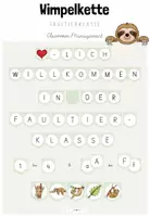 Vorschau - Anderer Materialtyp - Classroom-Management: Wimpelkette für deine Faultierklasse (Kl.1-4) - Deckblatt