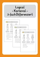 Vorschau - Arbeitsblätter - Logical - Karneval - Deckblatt