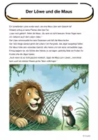 Vorschau - Arbeitsblätter - Der Löwe und die Maus - Fabeln lesen & verstehen - Seite 1