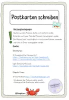 Vorschau - Arbeitsblätter - Materialpaket: Postkarten schreiben - Tafelmaterial - Arbeitsblätter - Beispielpostkarte - Seite 2
