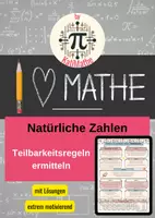 Vorschau - Arbeitsblätter - Teilbarkeitsregeln ermitteln mit Lösungen - Deckblatt