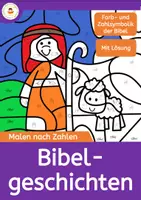 Vorschau - Arbeitsblätter - Bibelgeschichten: Malen nach Zahlen und Farben der Bibel - Ausmalbilder - Deckblatt