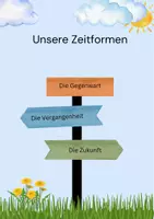 Vorschau - Arbeitsblätter - Unterwegs durch die Zeitformen - Deckblatt